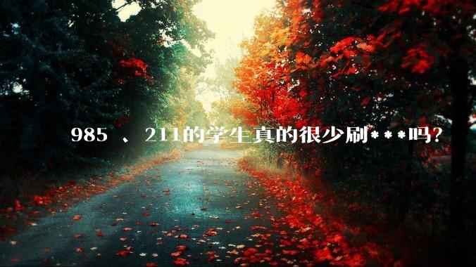 985 、211的学生真的很少刷***吗？