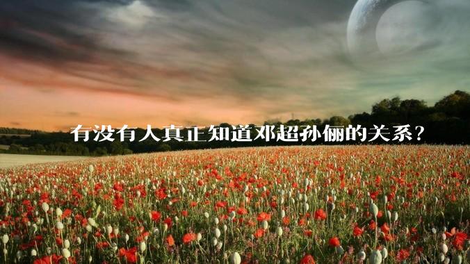 有没有人真正知道邓超孙俪的关系？