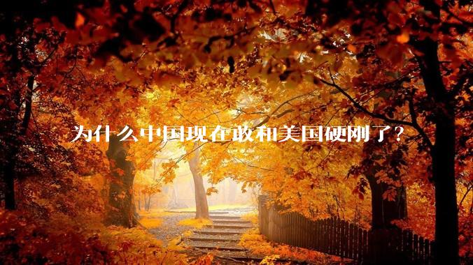 为什么中国现在敢和美国硬刚了？
