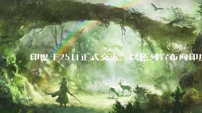 印巴于25日正式交火，以色列宣布向印度提供***，胡赛武装宣布将会袭击印度航母，如何看待当前局势？