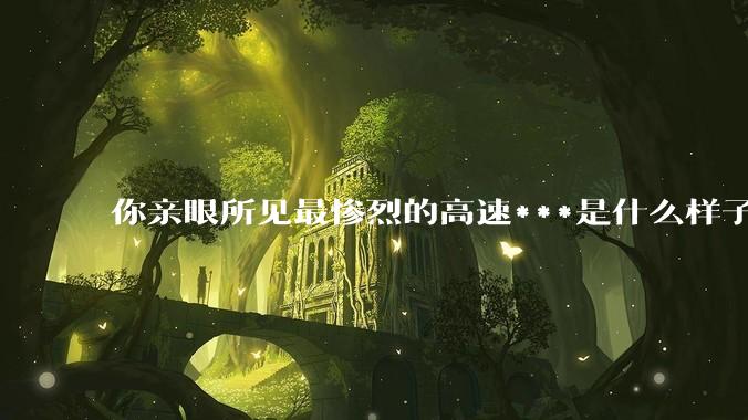 你亲眼所见最惨烈的高速***是什么样子的？